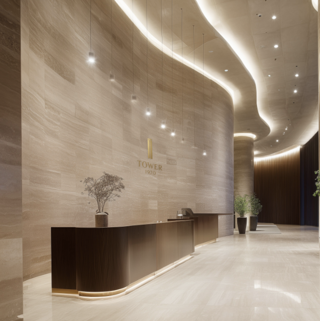1970 Office Tower — arrival lobby
