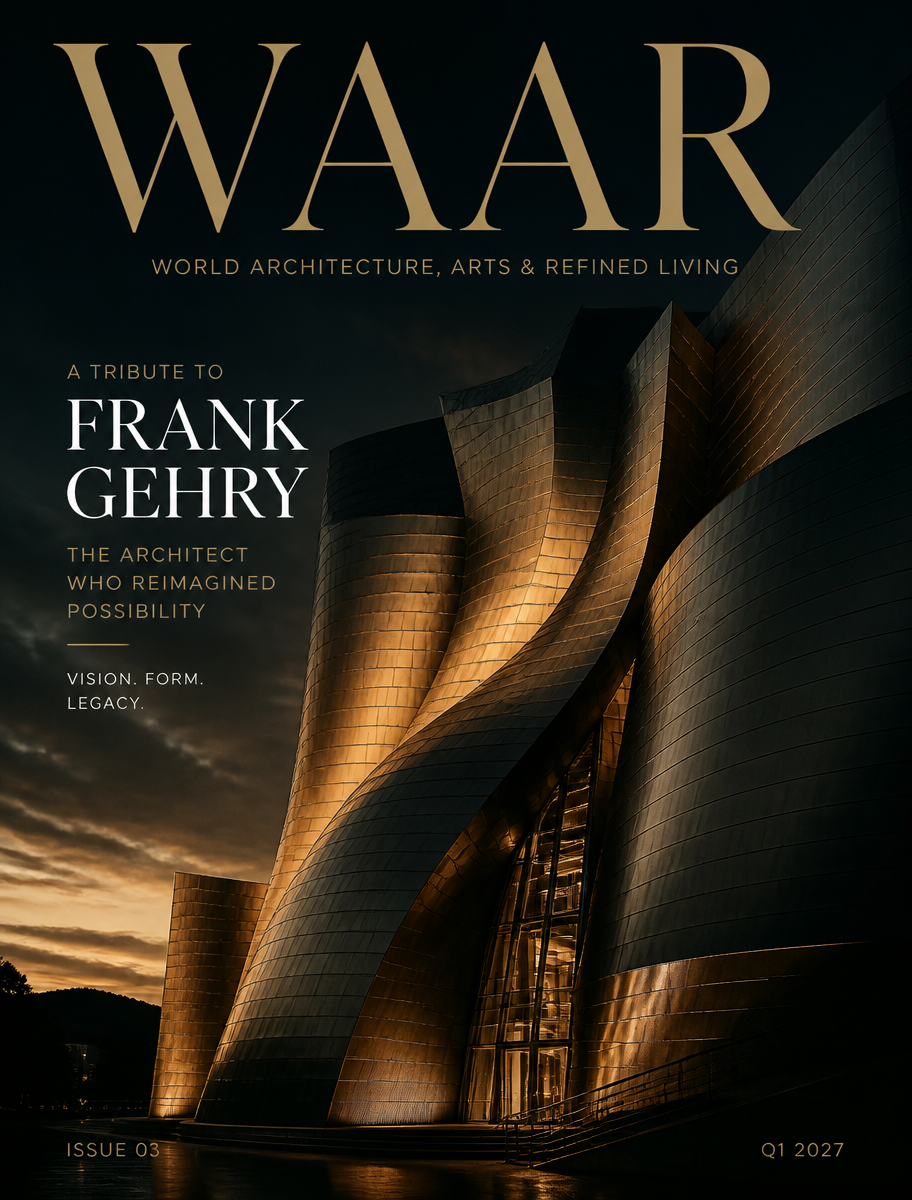 WAAR magazine — World Architecture Arts & Refined Living — cover